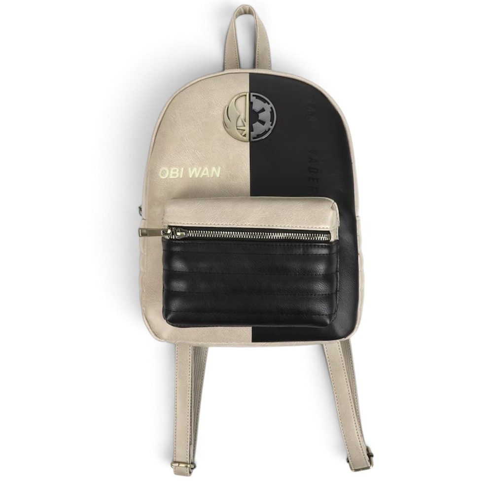 Bioworld Star Wars Obi-Wan Kenobi vs. Vader Mini Backpack Tan Black Bag NEW‎